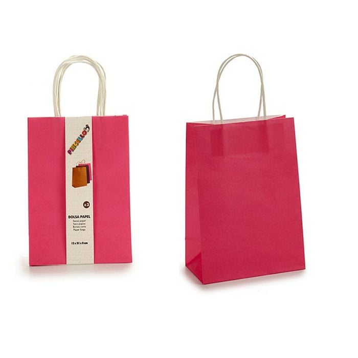 Set de Genți Roz Hârtie 8 x 31 x 15 cm (12 Unități)