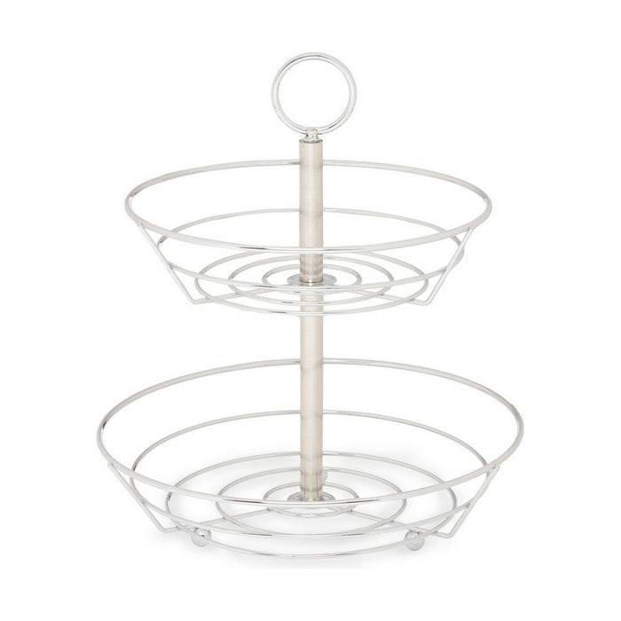 Fructieră Cromat Argintiu Metal (26 x 26 x 30,5 cm) (6 Unități)