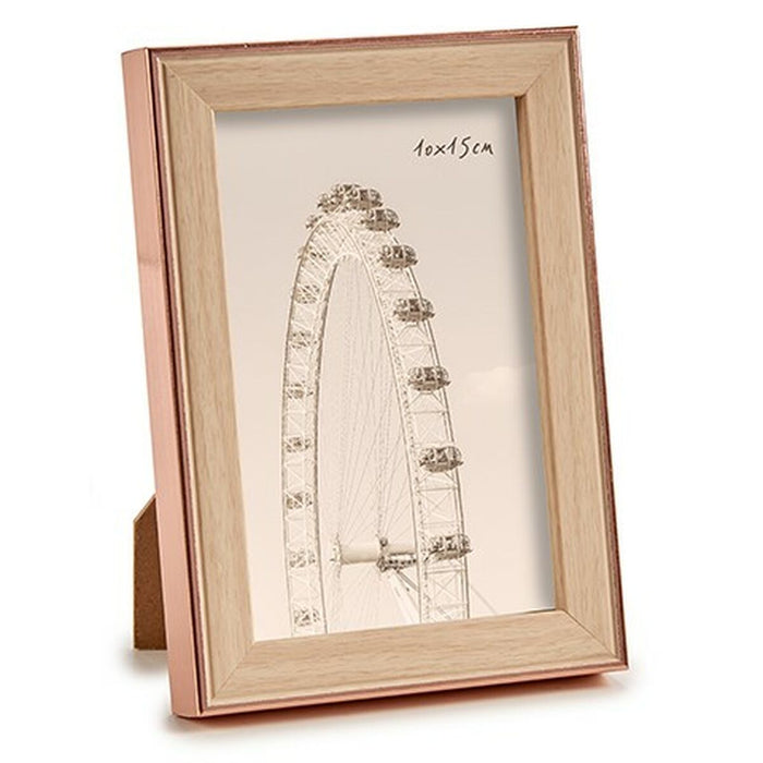 Ramă Foto Maro Cupru Plastic Sticlă (12,7 x 2 x 17,5 cm) (6 Unități)