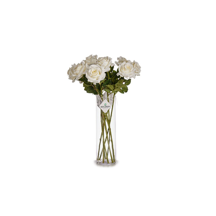Floare decorativă Alb Hârtie Plastic (12 Unități)
