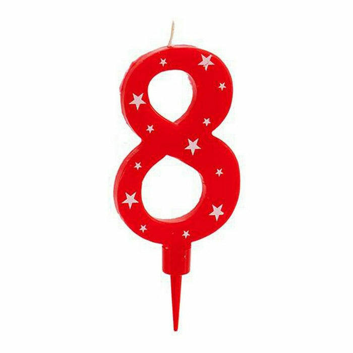 Lumânare Aniversare Numere 8 (12 Unități)