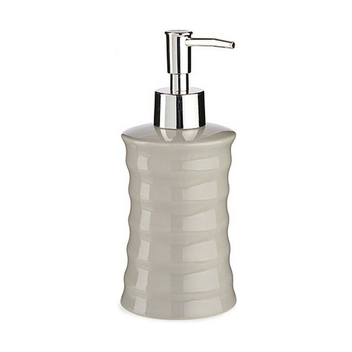 Dozator de Săpun Unde Ceramică Gri Metal 12 Unități (260 ml)