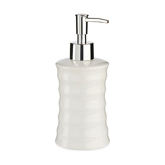 Dozator de Săpun Unde Ceramică Metal Alb (260 ml) (12 Unități)