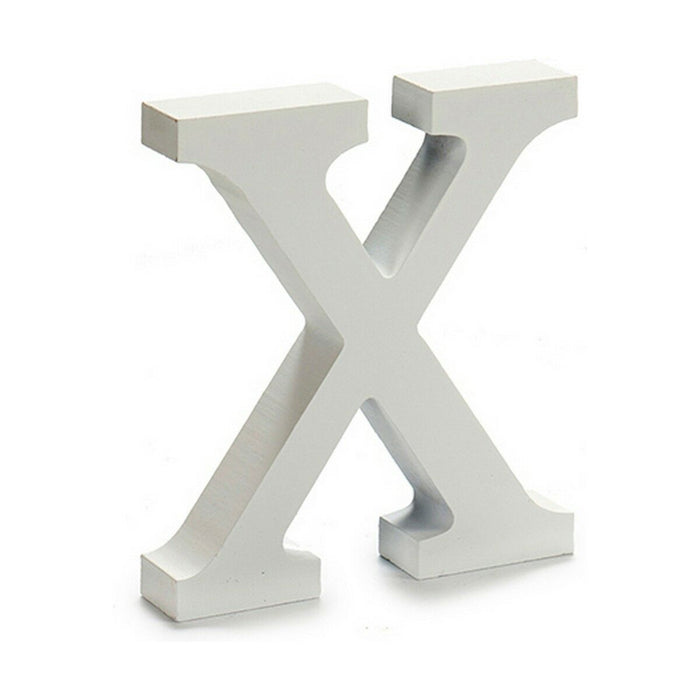 Literă X Lemn Alb (2 x 16 x 14,5 cm) (24 Unități)
