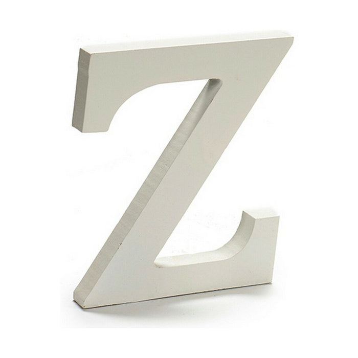 Literă Z Lemn Alb (1,8 x 21 x 17 cm) (12 Unități)