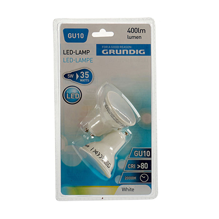 Bec LED Grundig 6400 K Alb 5 W GU10 400 lm (5 x 6 x 5 cm) (10 Unități)