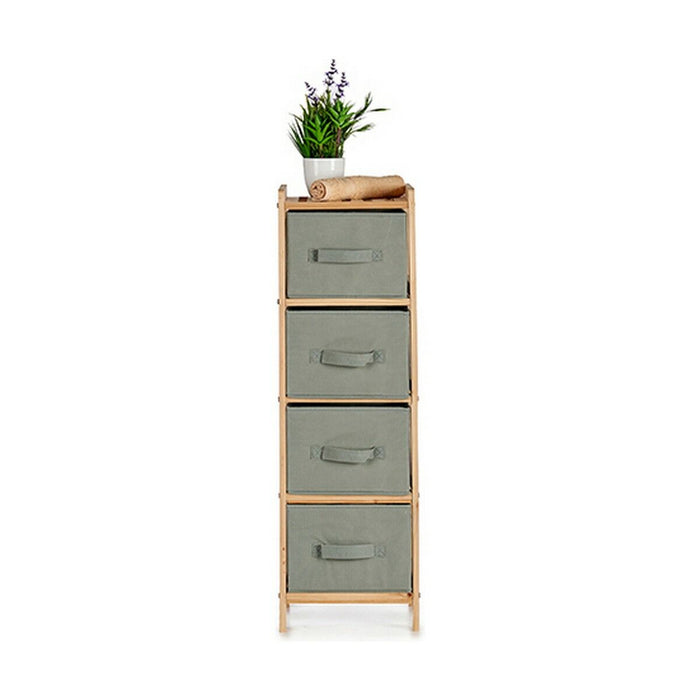 Șifonier Gri Lemn Textilă 28 x 89 x 29,5 cm (2 Unități)