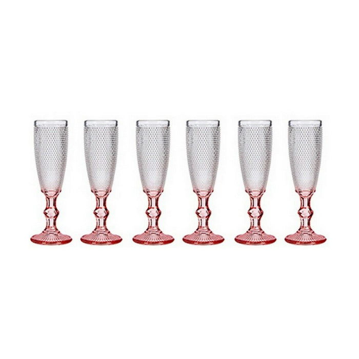 Pahar de șampanie Roz Transparent Sticlă 6 Unități (180 ml)