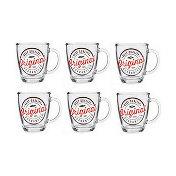 Cană tip Halbă Original Transparent Sticlă 6 Unități (320 ml)