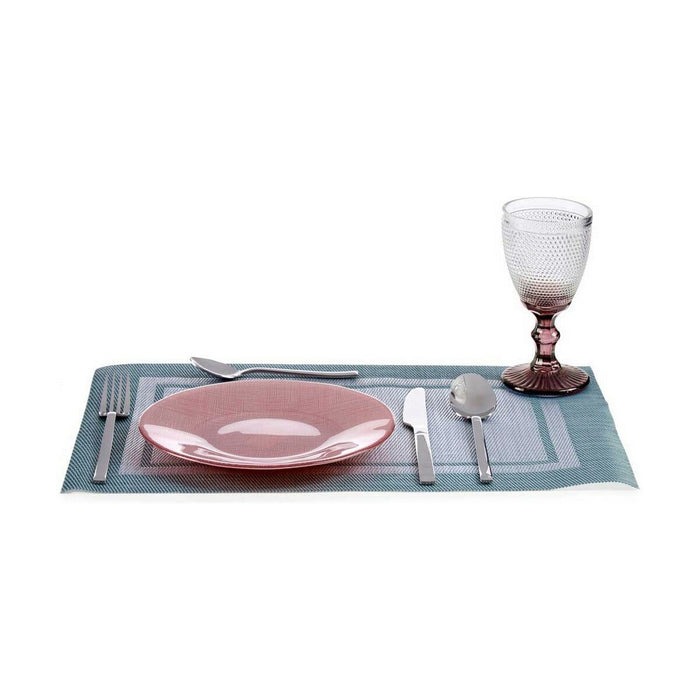 Platou Plat Roz Sticlă 21 x 2 x 21 cm (6 Unități)