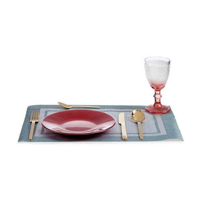 Platou Plat Roșu Sticlă 21 x 2 x 21 cm (6 Unități)
