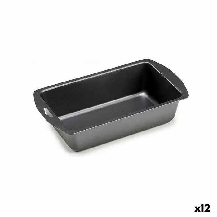 Formă pentru cuptor Gri închis Oțel carbon (13 x 6,3 x 30 cm) (12 Unități)