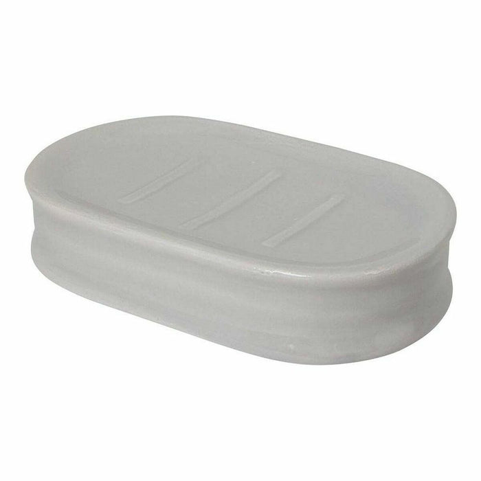 Set de Baie Unde Ceramică Gri Metal (12 Unități)