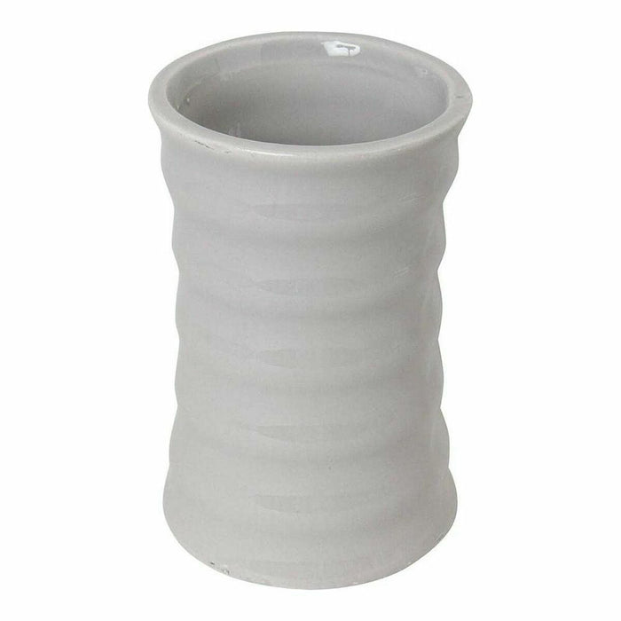 Set de Baie Unde Ceramică Gri Metal (12 Unități)