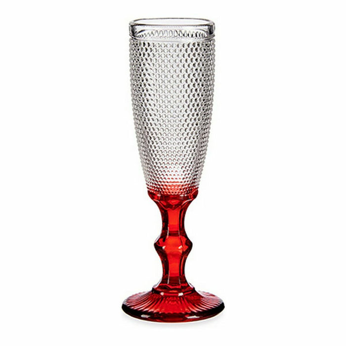 Pahar de șampanie Roșu Transparent Puncte Sticlă 6 Unități (180 ml)