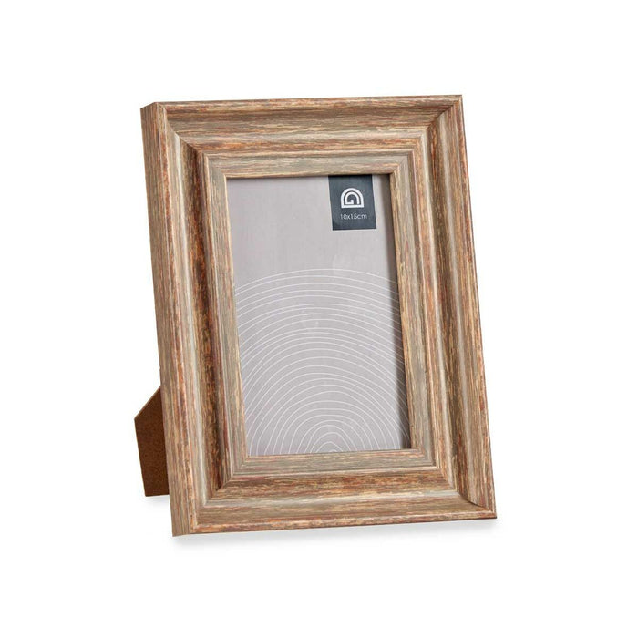 Ramă Foto Geam Lemn Maro Bronz Plastic (16,5 x 2 x 21 cm) (6 Unități)