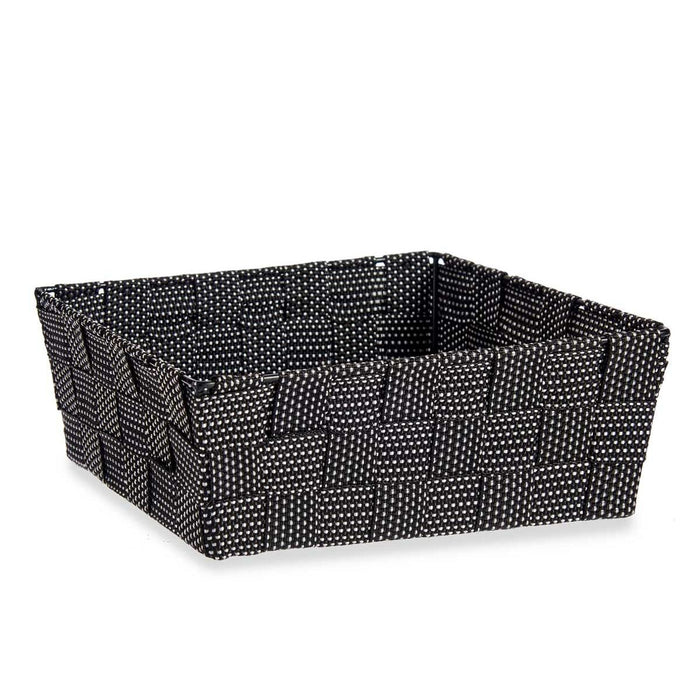 Coș Împletitură Negru Pânză 2,4 L 20 x 8 x 24 cm (24 Unități)