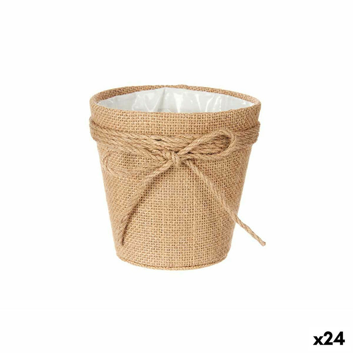 Ghiveci Fundă 12,5 x 12 x 12,5 cm Maro Въже Plastic 14 x 12,5 x 14 cm (24 Unități)