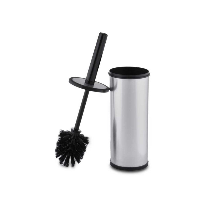 Perie pentru toaletă Negru Argintiu Plastic (9 x 37 x 9 cm) (12 Unități)