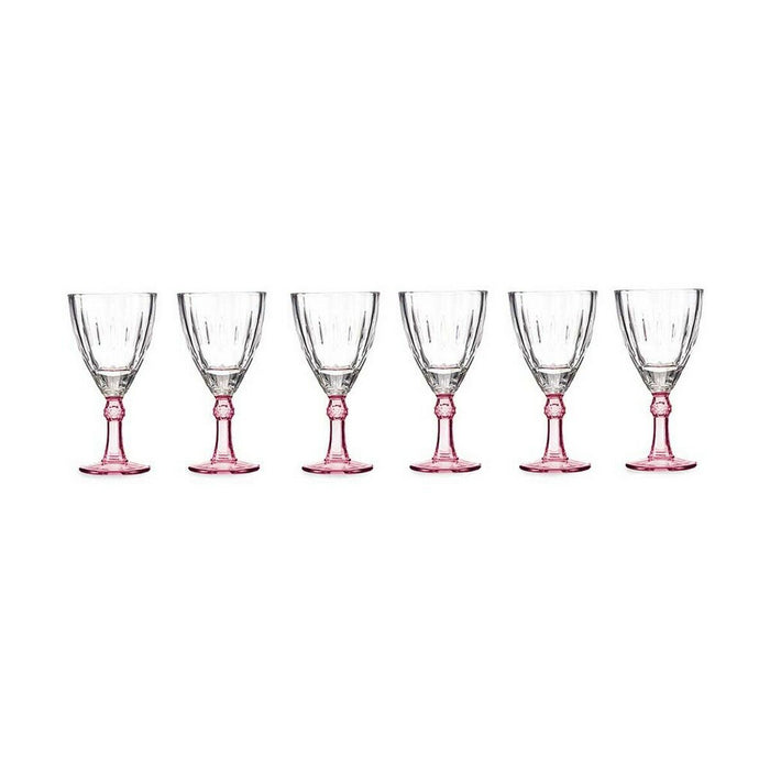 Pahar de vin Geam Roz 6 Unități (275 ml)