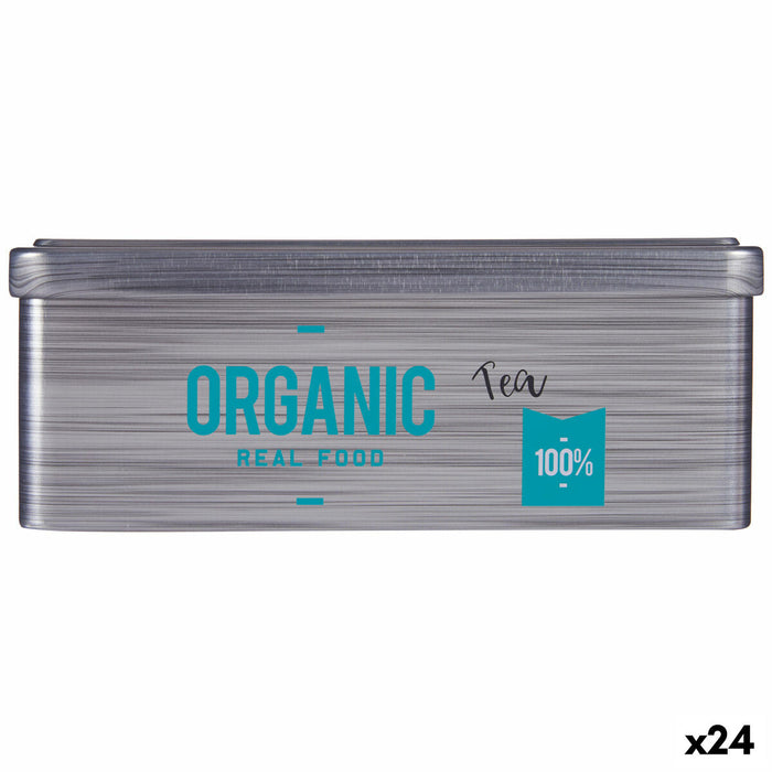 Cutie pentru infuzii Organic Tea Gri Staniu (11 x 7,1 x 18 cm) (24 Unități)