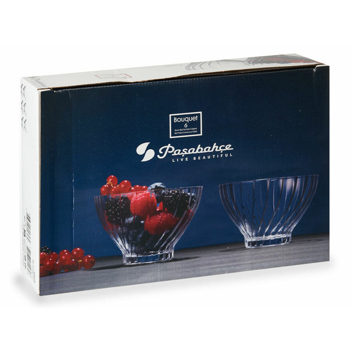 Set de boluri Transparent Sticlă (Ø 10,8 x 7 cm) (290 ml) (5 Unități)