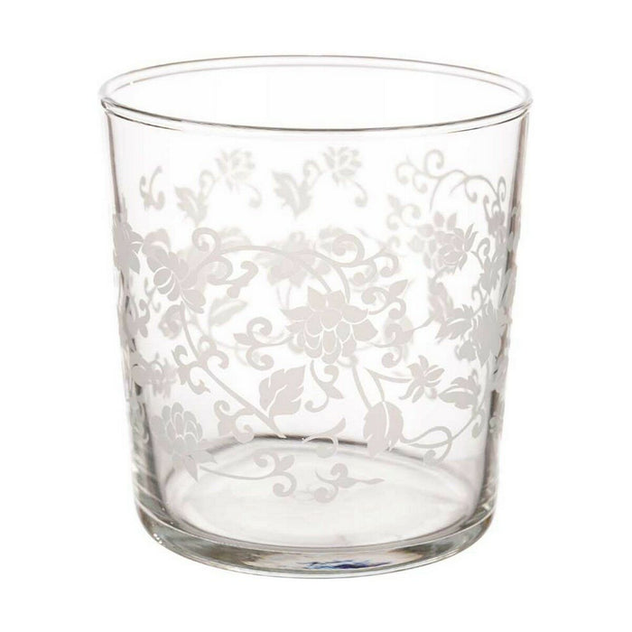 Pahar de bere Frunza a unei plante Transparent Alb Sticlă (380 ml) (18 Unități)