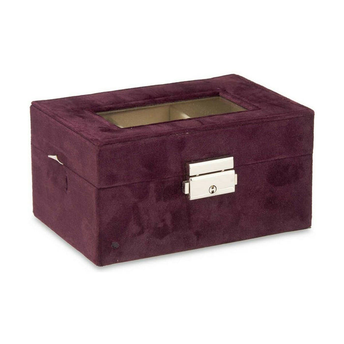 Cutie de ceasuri Metal Bordo (16 x 8,5 x 11 cm) (6 Unități)