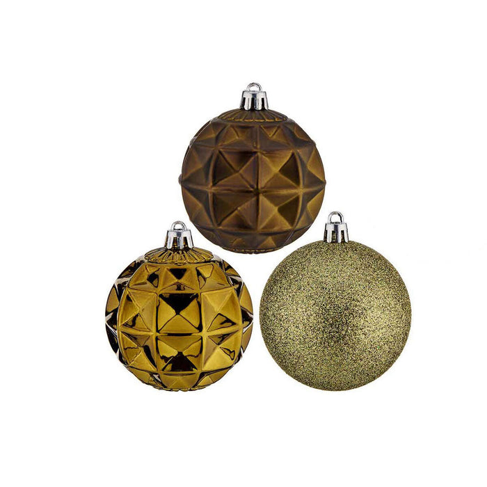 Set de globuri de Crăciun Ø 7 cm Verde PVC (12 Unități)