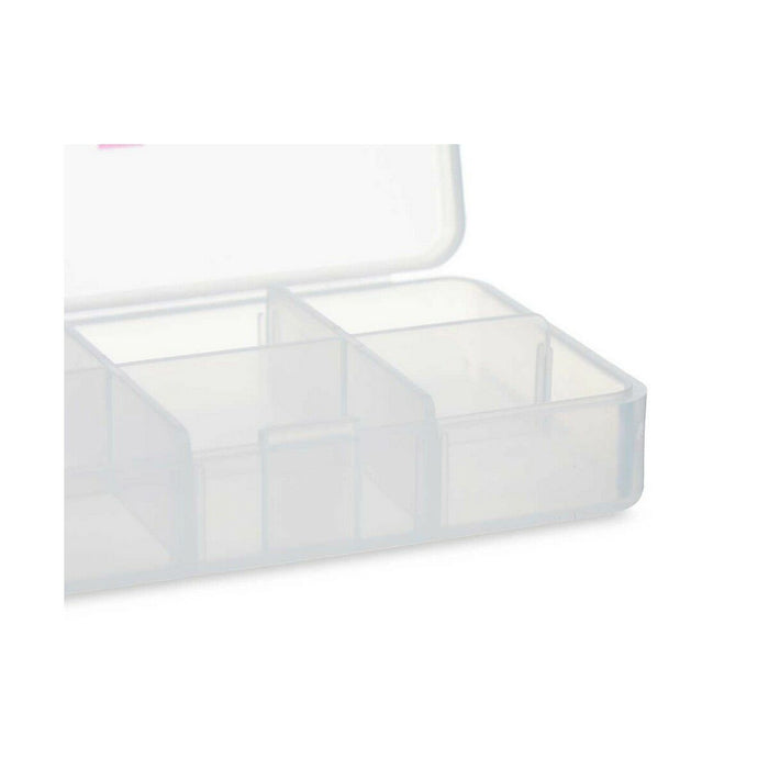 Cutie pentru Pastile cu Compartimente Transparent Plastic (11,5 x 18 x 2,2 cm) (12 Unități)