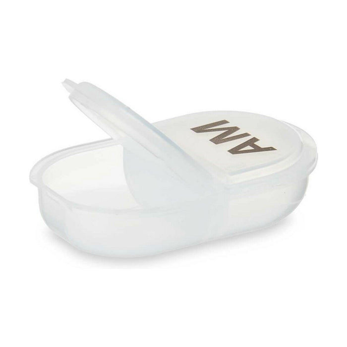 Cutie pentru Pastile cu Compartimente Set Transparent Plastic (12 Unități)