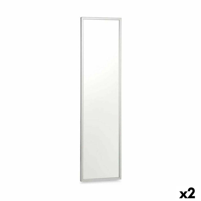 Oglindă de perete 30 x 120 cm Argintiu Lemn MDF (2 Unități)