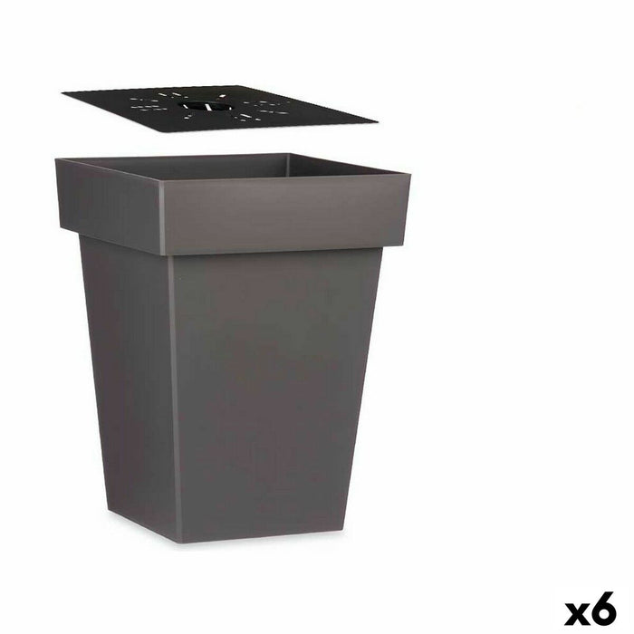 Ghiveci cu auto-udare Gri Plastic (37 x 51 x 37 cm) (6 Unități)