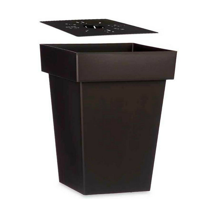 Ghiveci cu auto-udare Antracit Plastic (37 x 51 x 37 cm) (6 Unități)