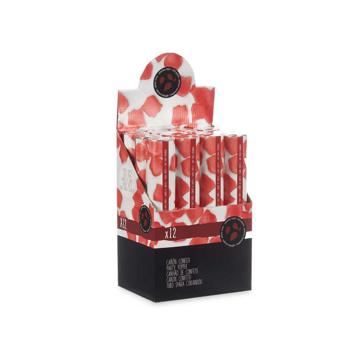 Tun confetti Petale Roșu Hârtie 5 x 29 x 5 cm (48 Unități)