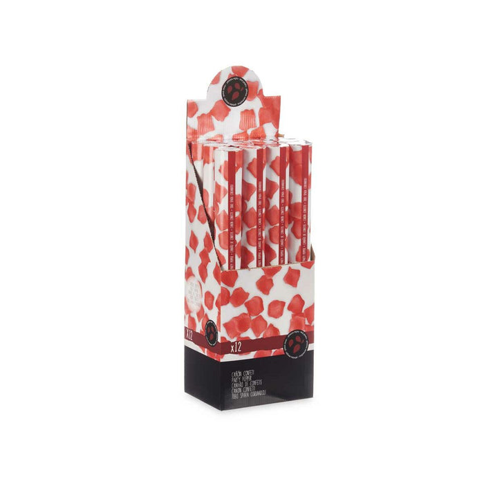 Tun confetti Petale Roșu Hârtie 5 x 48,5 x 5 cm (48 Unități)