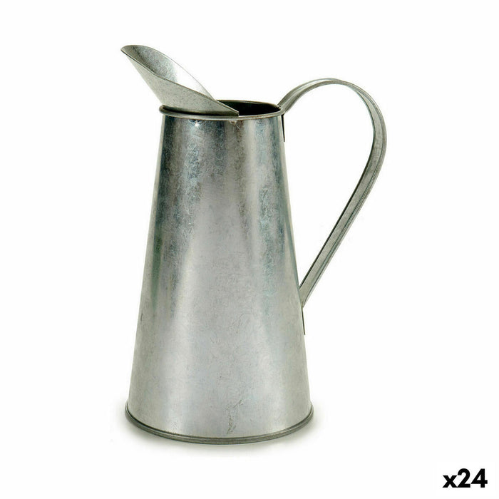 Ghiveci Model Ulcior pentru lapte Argintiu Zinc 17 x 21,5 x 11,3 cm (24 Unități)