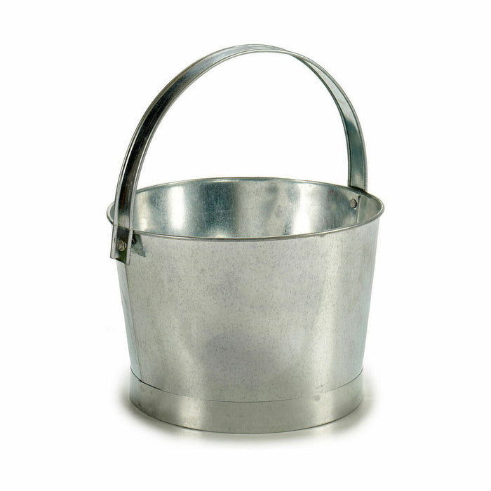 Ghiveci Cub Argintiu Zinc 25 x 30 x 26,5 cm (12 Unități)