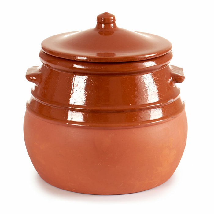 Oală cu capac Argilă arsă 3,5 L 23 x 22 x 23 cm (4 Unități)