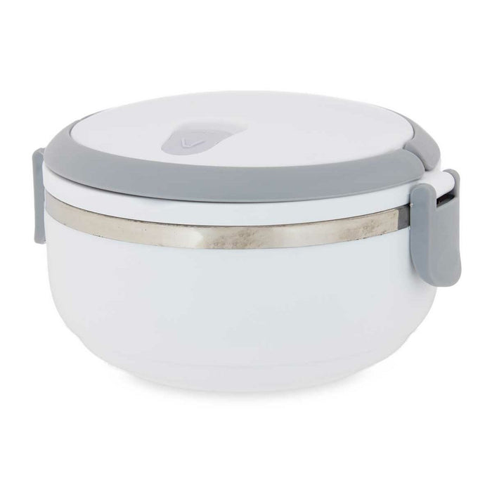 Cutie rotundă pentru prânz cu capac Plastic 700 ml (12 Unități)