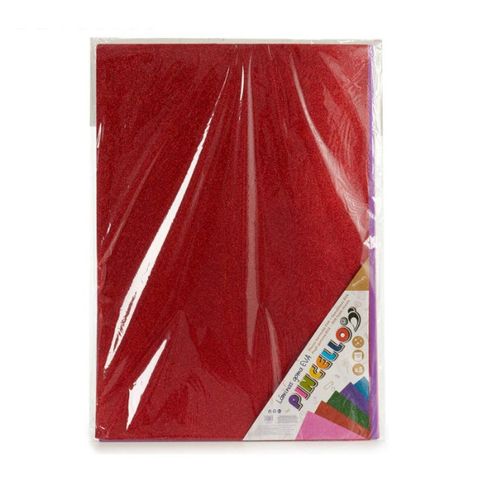 Cauciuc Eva Multicolor Purpurină 65 x 0,2 x 45 cm (12 Unități)