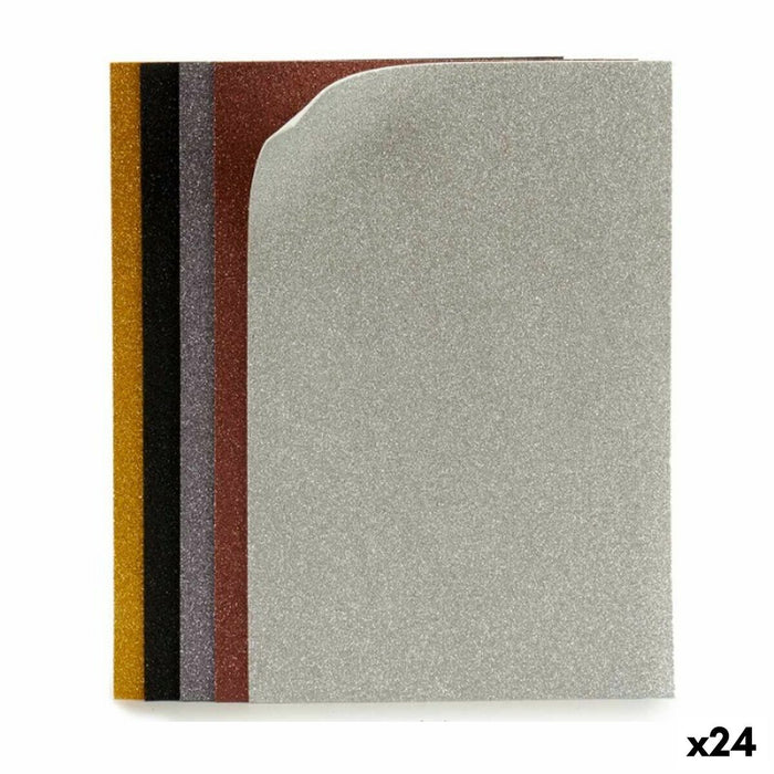 Cauciuc Eva Multicolor Purpurină 30 x 0,2 x 20 cm (24 Unități)