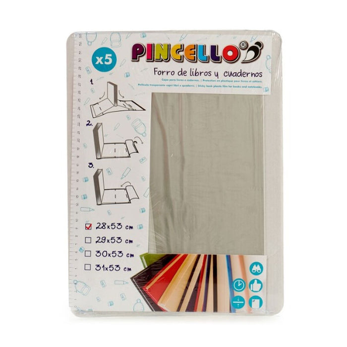 Copertă adezivă pentru cărți Transparent 28 x 53 cm (36 Unități)