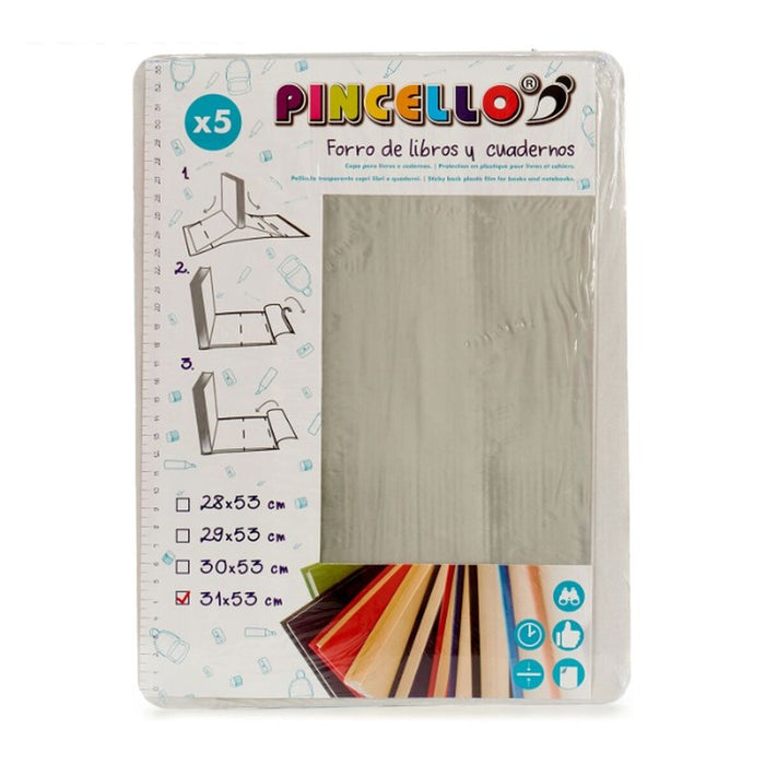 Copertă adezivă pentru cărți Transparent 31 x 53 cm (36 Unități)
