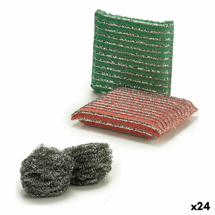 Set de tampoane de curățat metalic (24 Unități)