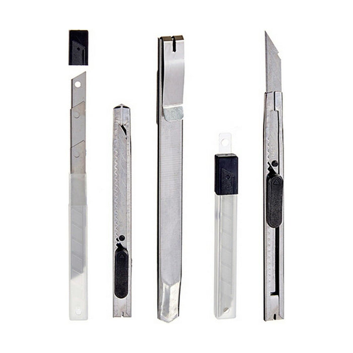 Cutter Set Argintiu Metal Plastic 1,5 x 18,5 x 10 cm (24 Unități)