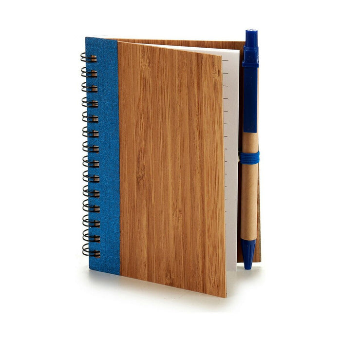 Caiet cu Inele și Pix Bambus 1 x 13 x 10,5 cm (24 Unități)