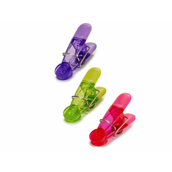Cleme pentru etanșarea pungilor Multicolor Cauciuc Plastic 4 Piese Magnetic (12 Unități)