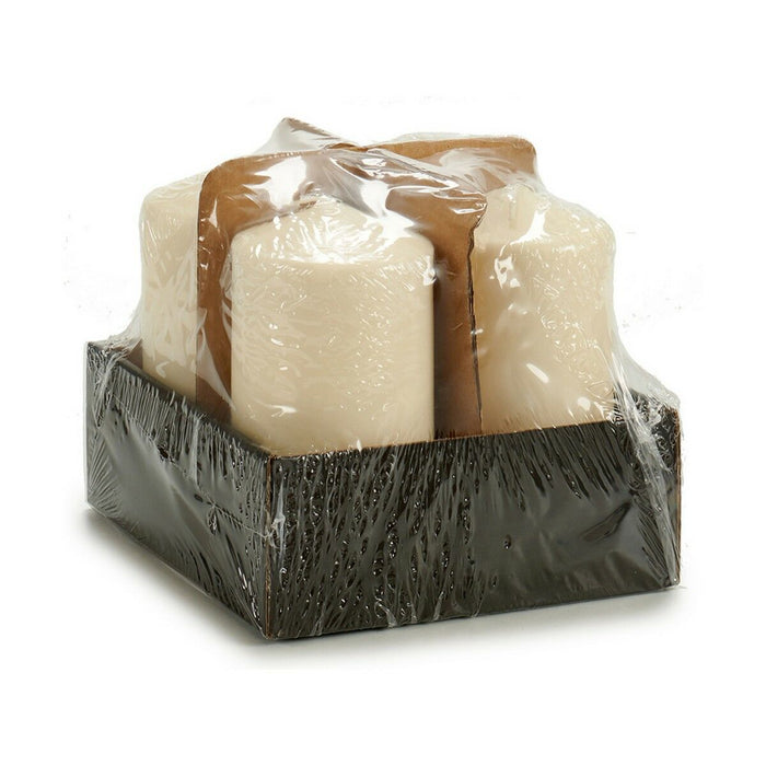 Lumânare Crem 7 x 10 x 7 cm (4 Unități)