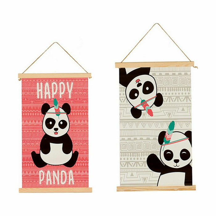 Decorațiune de Perete Urs Panda 1 x 54 x 33 cm (24 Unități)